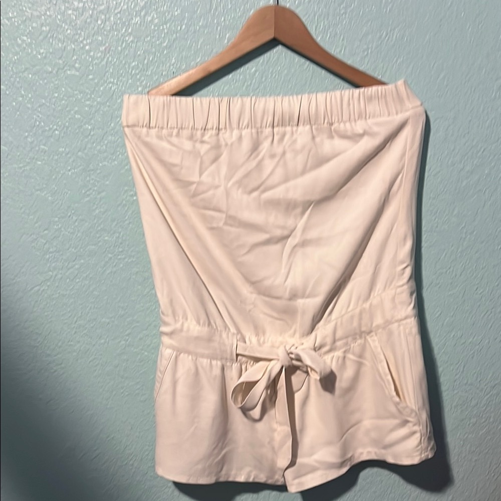 Cream Off-Shoulder Romper